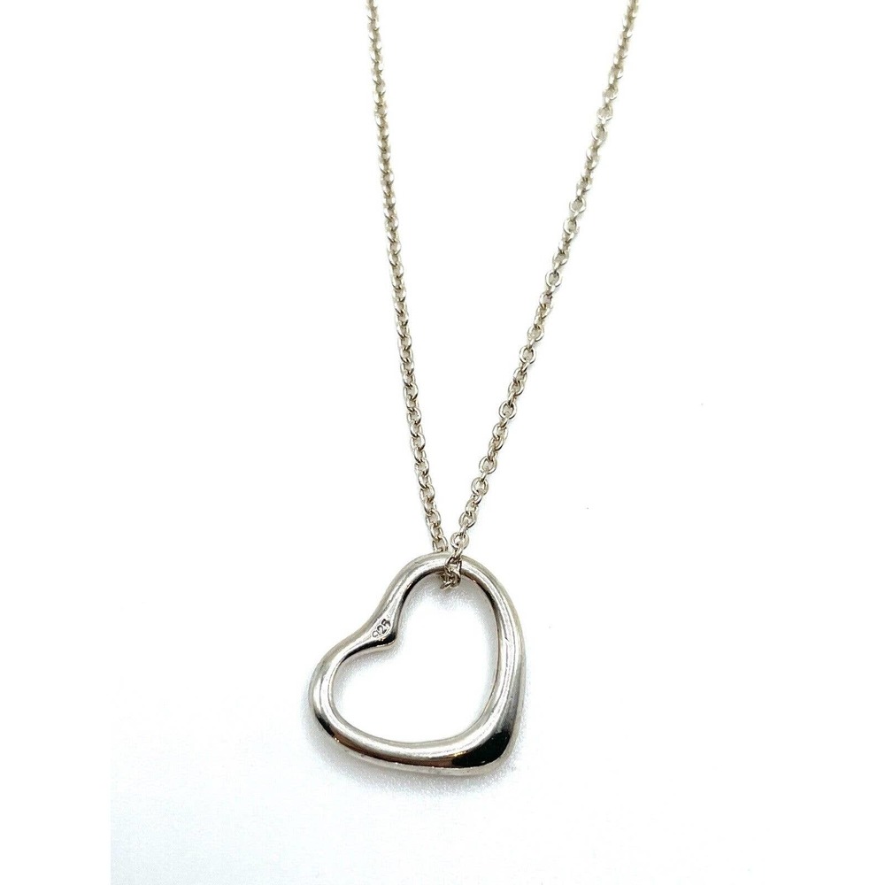 Silver 925 Dangle Heart Minimalist Pendant Necklace Dainty Y2K